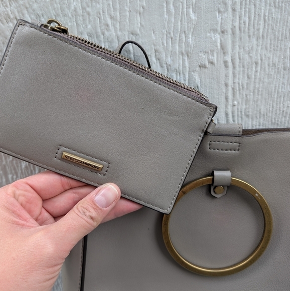 Rebecca Minkoff Gray Handbag with Gold Accent - Picture 7 of 8